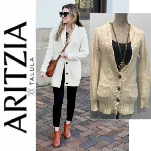 Aritzia Wool Chunky Knit Cardigan​​ - Picture 1 of 16